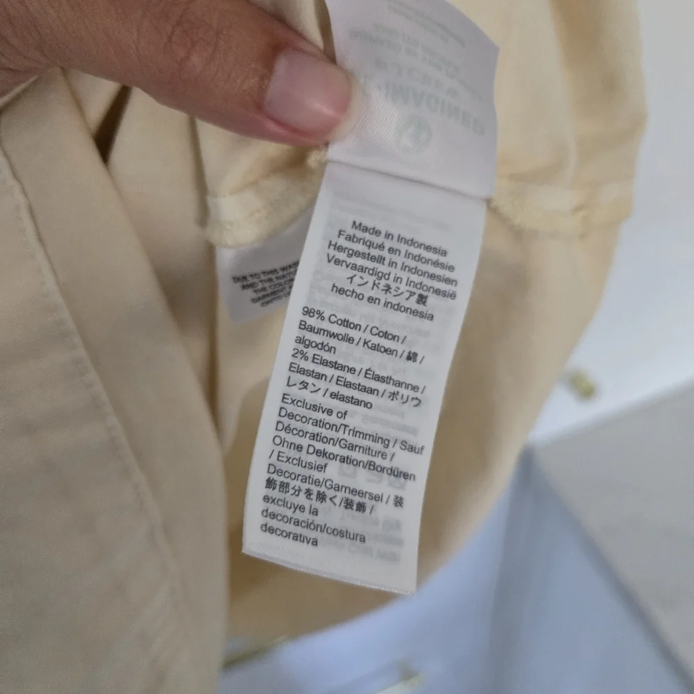 NWT Long-Sleeve Smocked-Waist Midi Dress Lightweight Chino Khaki Size XS NEW - Picture 9 of 13